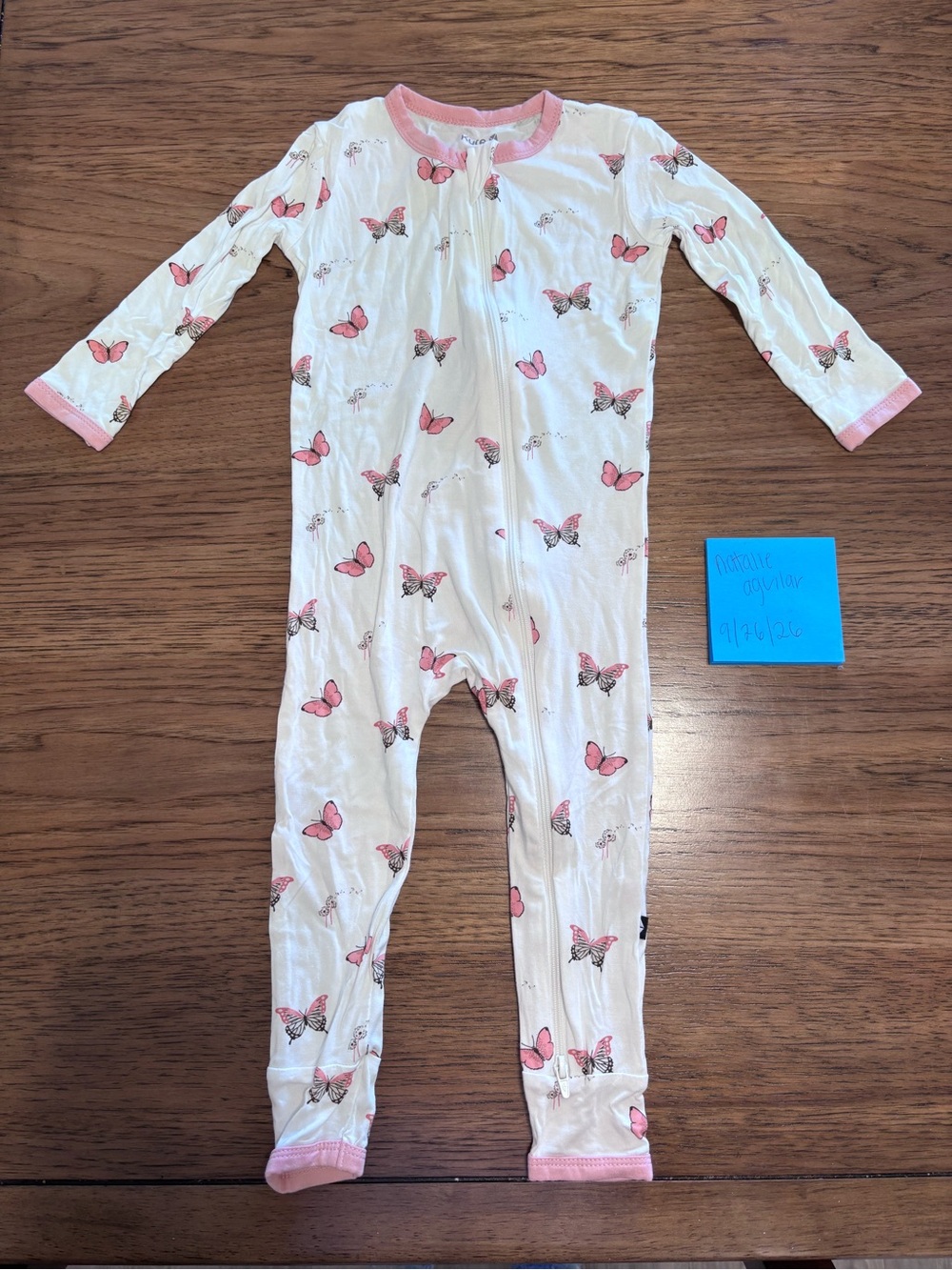 Kyte Baby 2T Butterfly Print Kids One-Piece Pajama